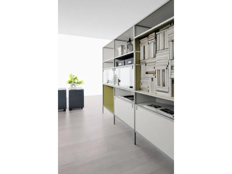 Mobile Ufficio Libreria Frame in alluminio e laccato di Citterio Office