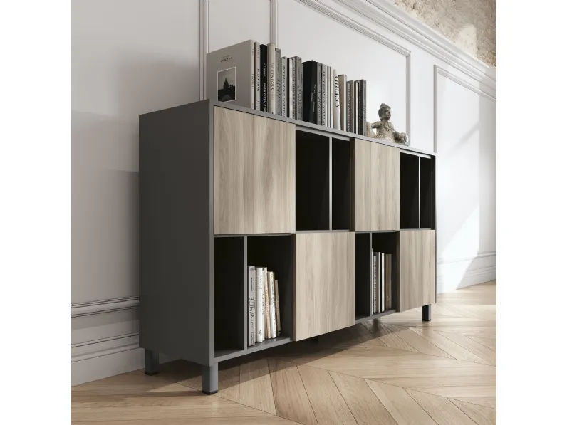 Libreria mobile basso Hub di Compir