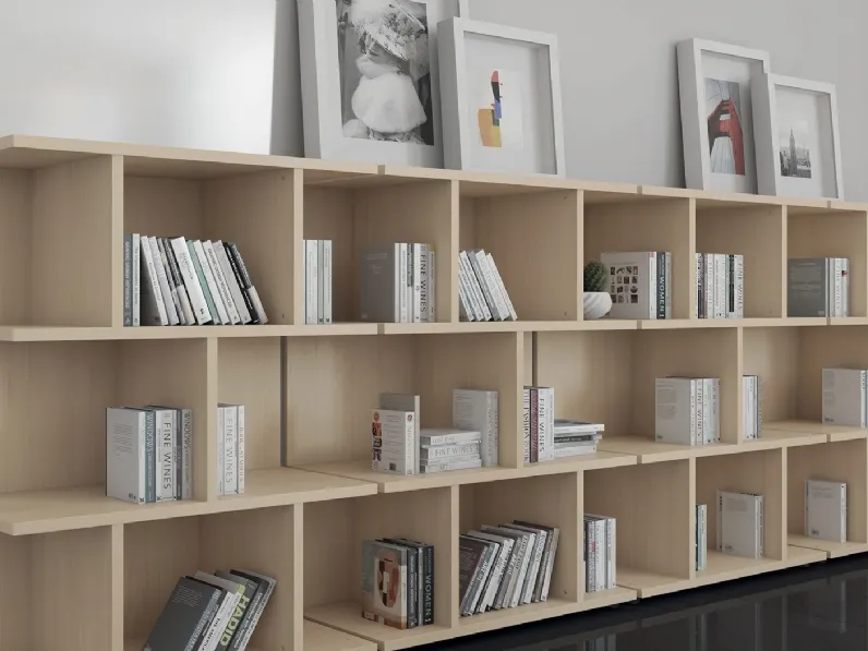 Mobile Ufficio Libreria modulabile Plano finitura Rovere di Compir