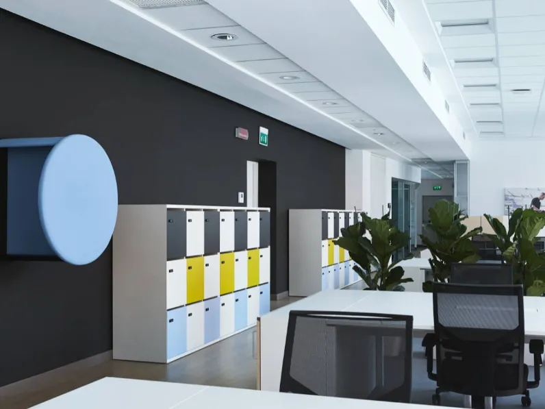 Mobile Ufficio Lockers in laccato di Estel