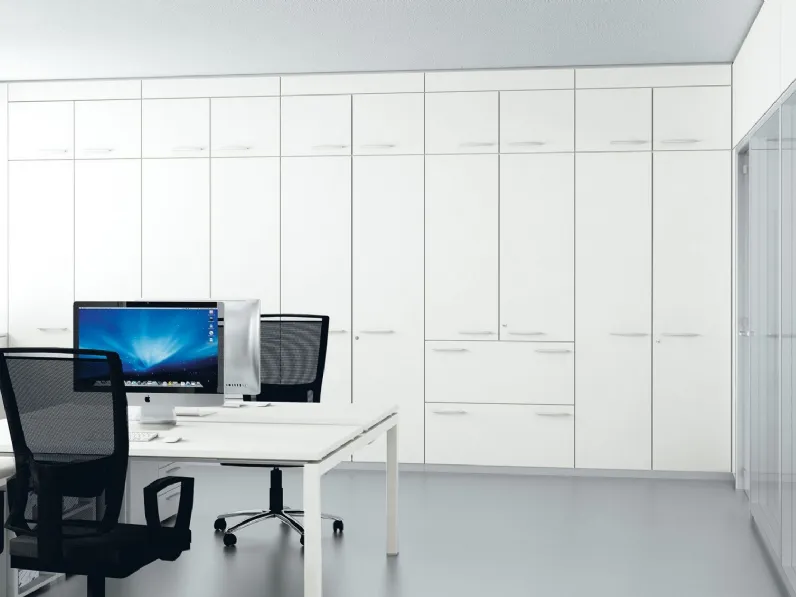 Parete divisoria attrezzata Logica di Walco