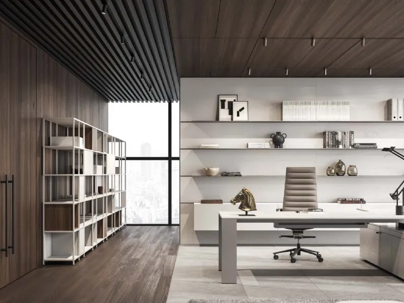 Scrivania Direzionale Ono Metallica di Frezza