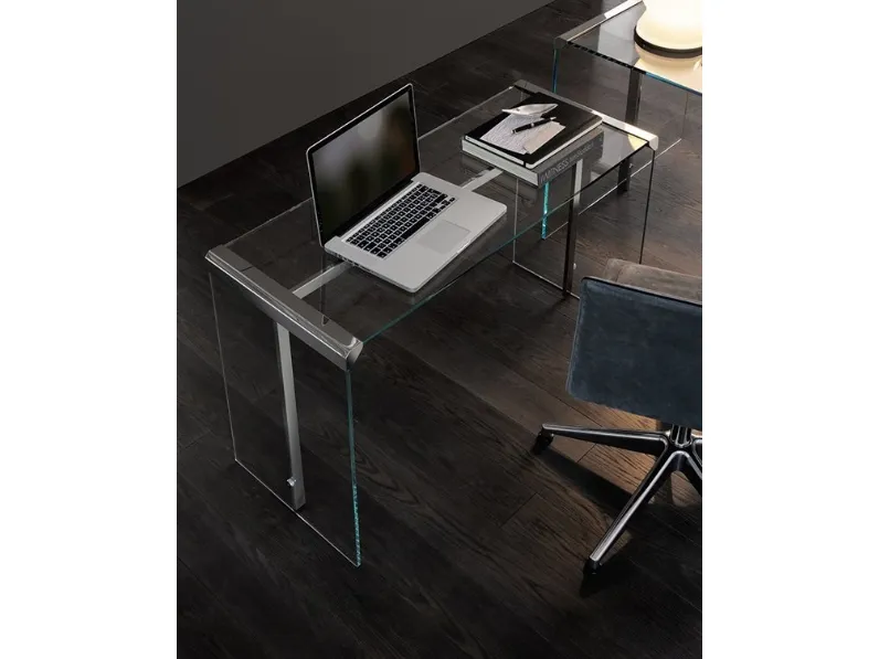 Scrivania direzionale in cristallo President Dattilo di Gallotti&Radice