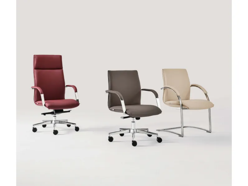 Poltrone da Ufficio in pelle Rang di Milani