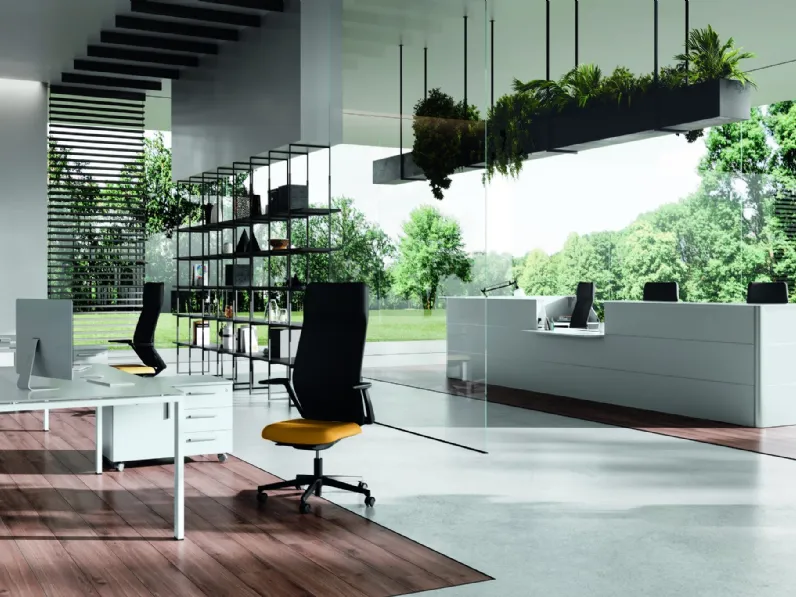 Mobile Ufficio Reception Stratos Bianca di Compir