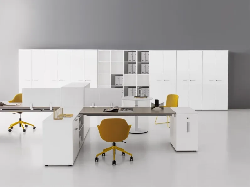 Mobile Archivio per Ufficio Rio DV505 in melaminico bianco di DVO