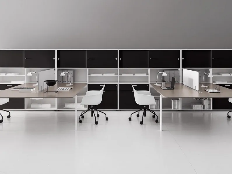 Mobile Archivio per Ufficio Rio DV505 in melaminico nero di DVO