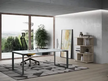 Scrivania Direzionale Stratos Plus in Vetro 