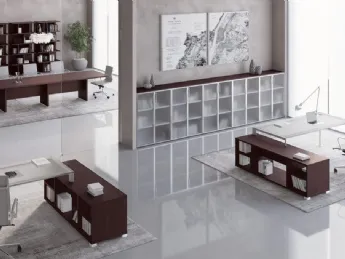 Scrivania Direzionale Plano Vetro