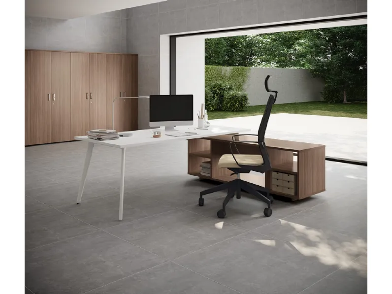 Scrivania Direzionale Rhea Bianca di Compir