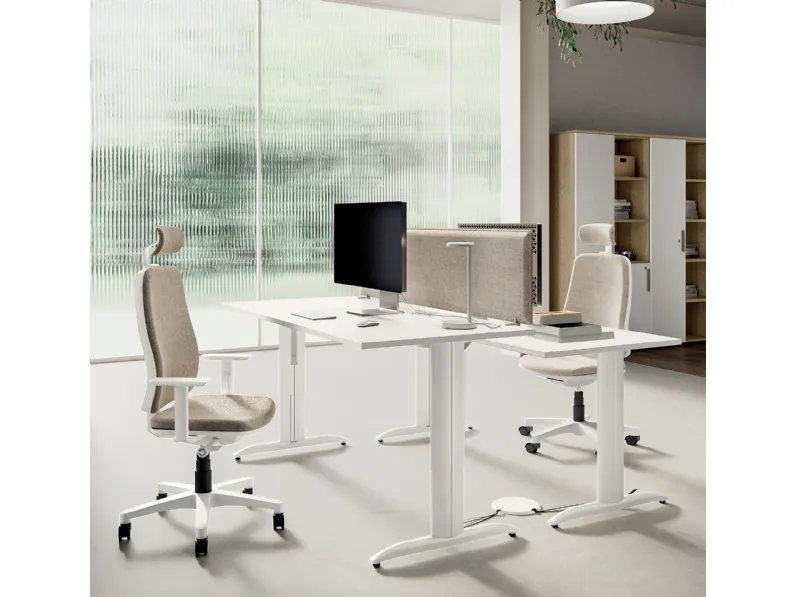 Scrivania Operativa Derby Bianco di Compir