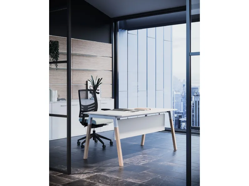 Scrivania Operativa Pop Woody di Frezza