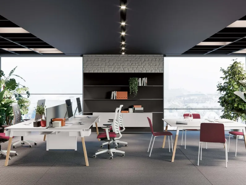 Scrivania Operativa Pop Woody di Frezza