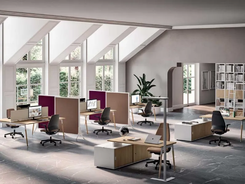 Scrivania Operativa X3 di Quadrifoglio