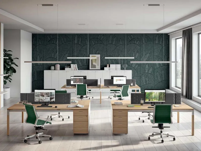 Scrivania Operativa X4 di Quadrifoglio