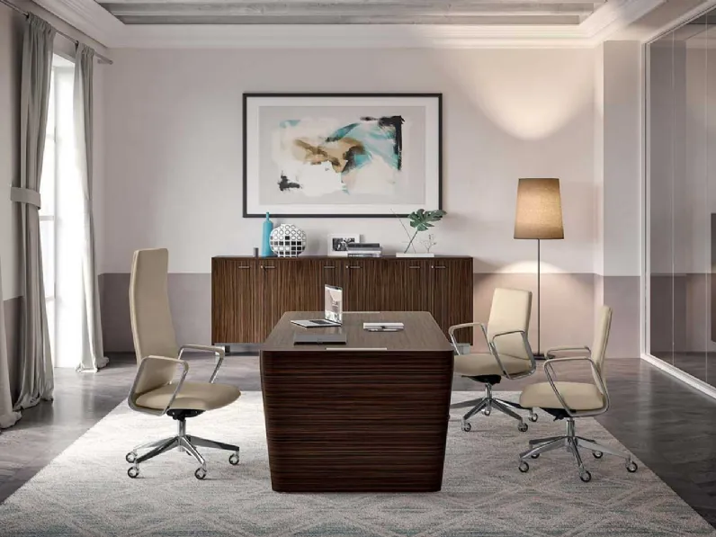 Poltrona Direzionale con schienale alto Directa di Quadrifoglio