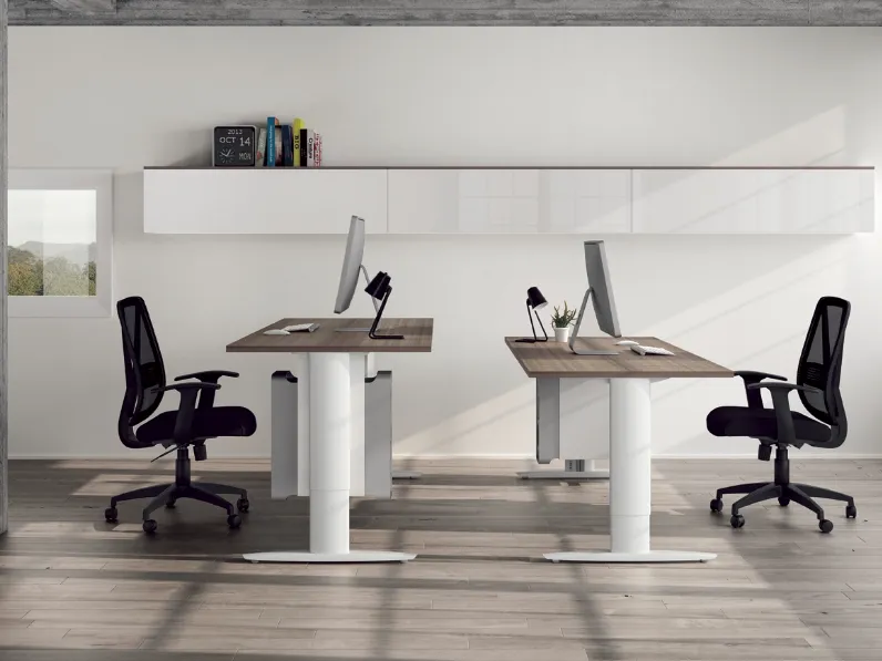 Seduta ergonomica Operativa 04 in tessuto tecnico Nero traspirante di Colombini Office