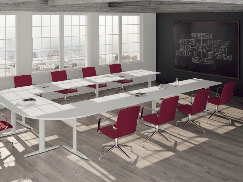 Seduta Operativa 05 in tessuto e metallo con braccioli di Colombini Office