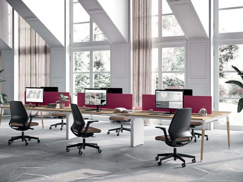 Sedia Operativa con schienale alto Oxygen di Quadrifoglio