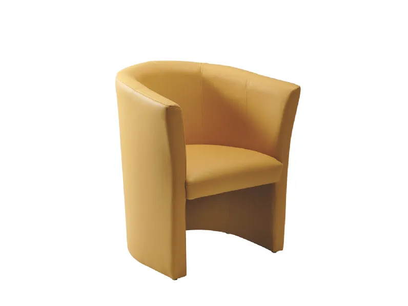 Poltroncina in ecopelle imbottita Maya di Compir