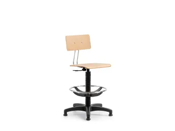 Sgabelli da ufficio in legno massello Compir