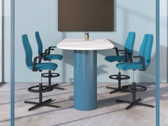 La seduta operativa dello sgabello Nami di Elleci Office.