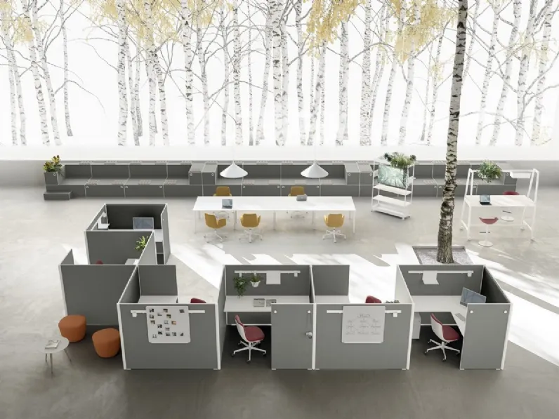 Scrivania Operativa modulare Shell System DV650 di DVO