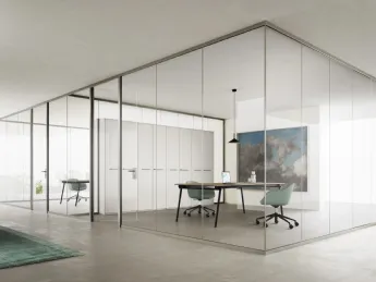 Parete divisoria Single Glass DV602 di DVO