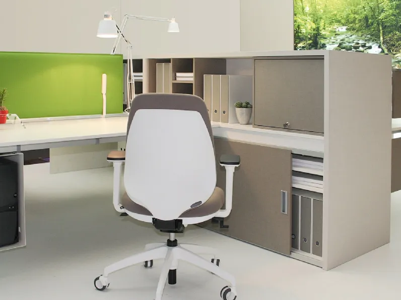 Scrivania Operativa Sistema Ponte in melaminico di IVM