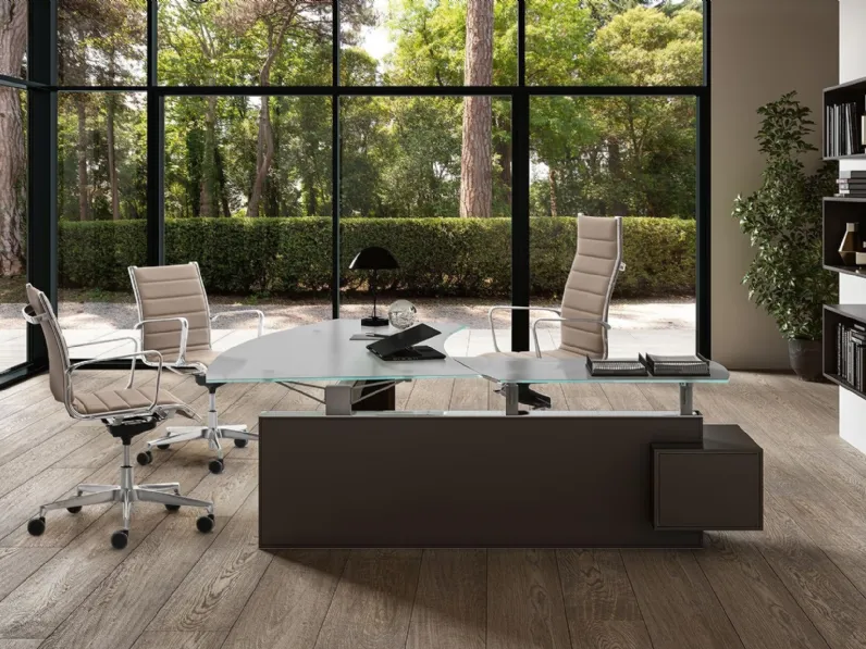 Poltrona direzionale in tessuto Slim di Walco