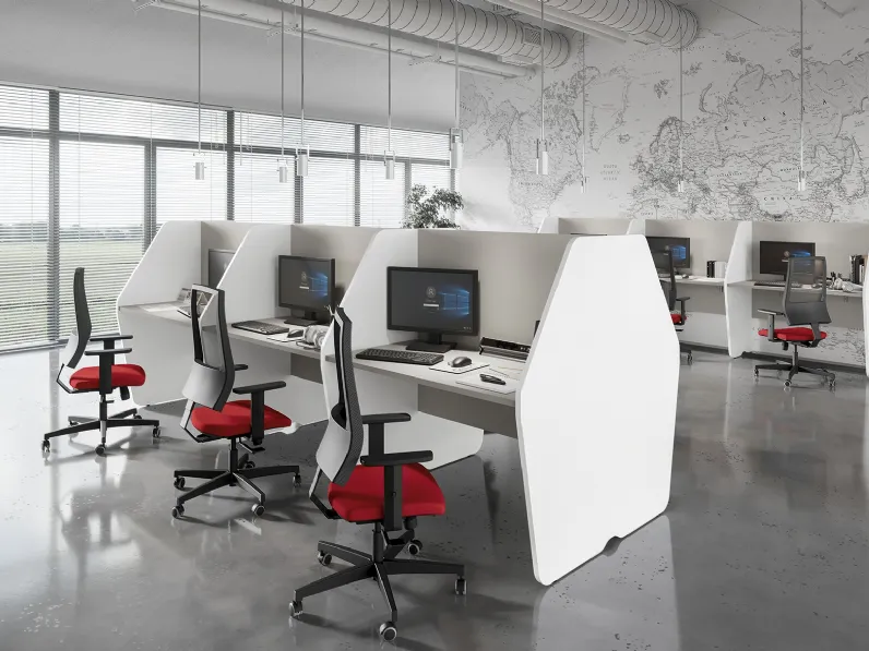 Scrivania Operativa Teko Panel di Colombini Office