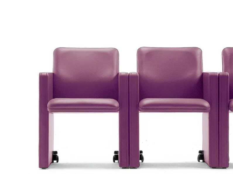 Seduta da attesa in pelle THF di Poltrona Frau