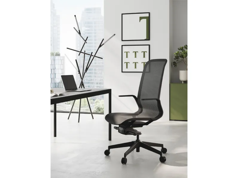 Poltrona direzionale Trama in tessuto tecnico di Las Mobili