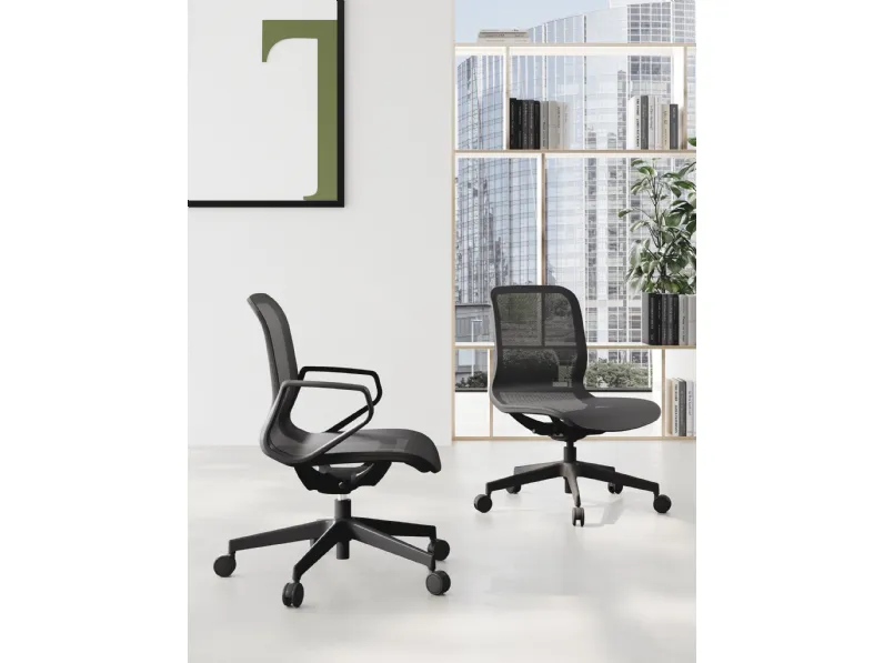 Poltrona direzionale Trama in tessuto tecnico di Las Mobili