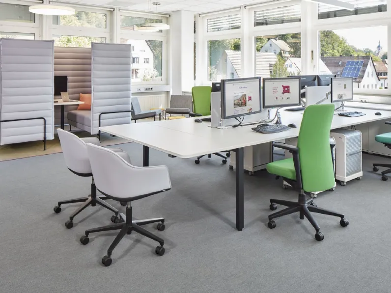 Seduta Operativa in tessuto imbottito Softshell Chair di Vitra