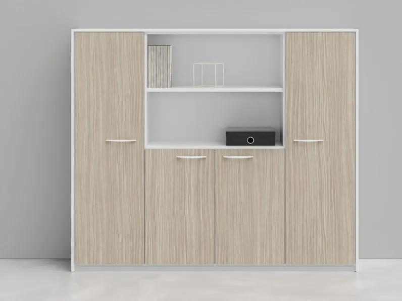 Armadio per Ufficio Logica con vani a giorno di Walco