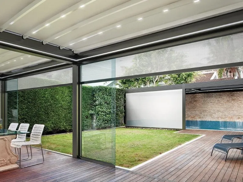 Pergola a 90 gradi addossata Azimut di Gibus