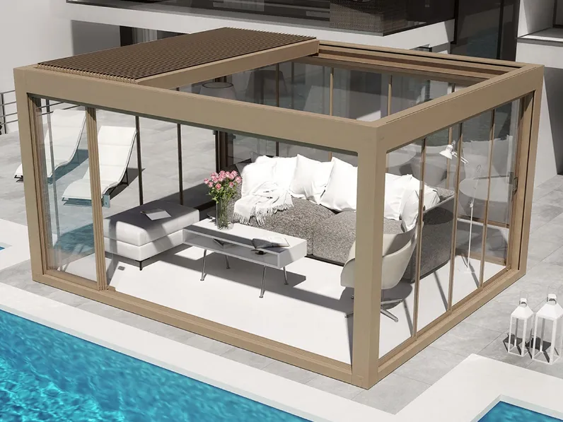 Pergola bioclimatica Diesis R Autoportante di Dirello