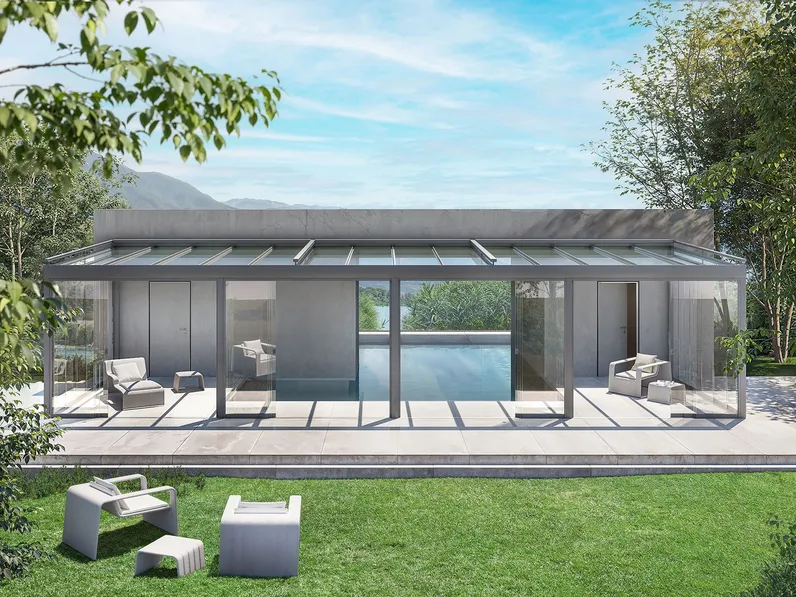 Pergola bioclimatica Nubes Fix di Protezioni
