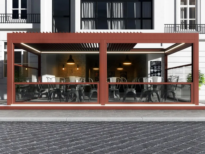 Pergola bioclimatica Orchestra Addossata di Dirello