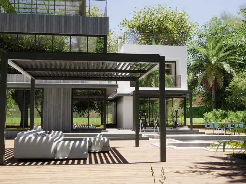 Pergola bioclimatica QBox Easy di Sprech