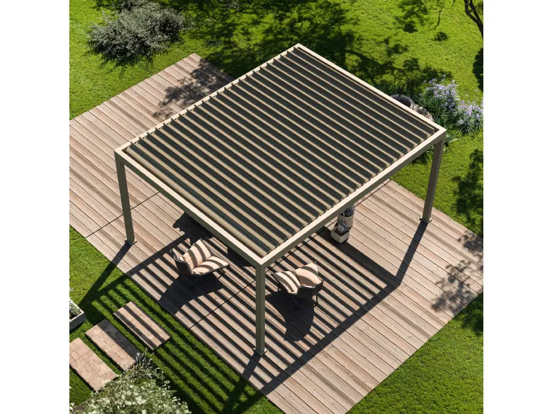 Pergola bioclimatica a isola Sense di Pratic