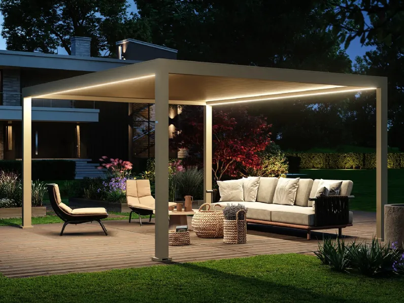 Pergola bioclimatica a isola Sense di Pratic