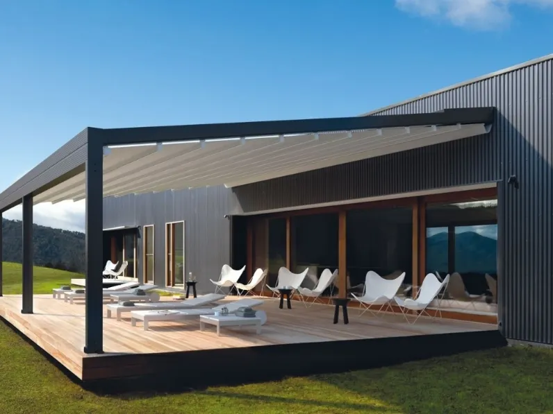 Pergola inclinata addossata Quadra 165 di Gibus
