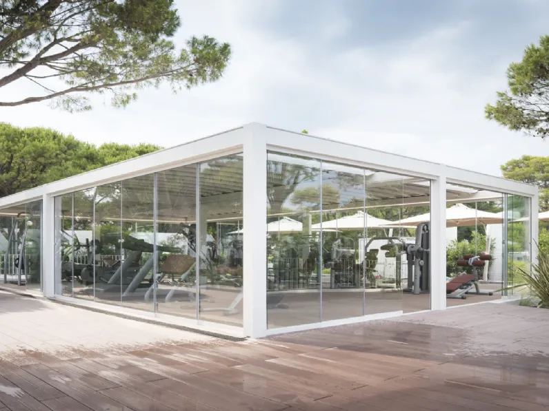 Pergola con telo ad impacchettamento Isola 3 di Ke Outdoor