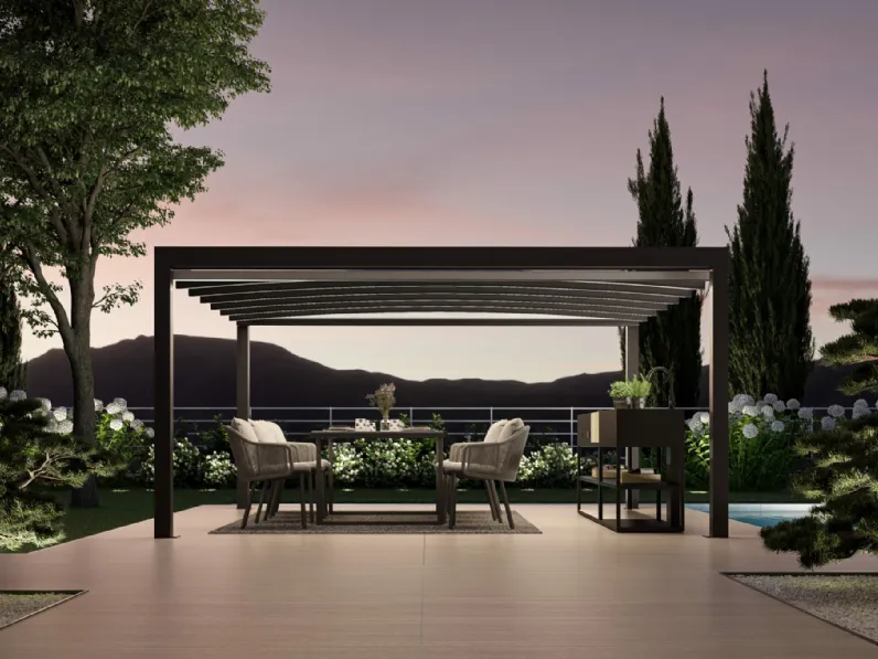 Pergola a isola con tetto scorrevole Keplan di Ke Outdoor