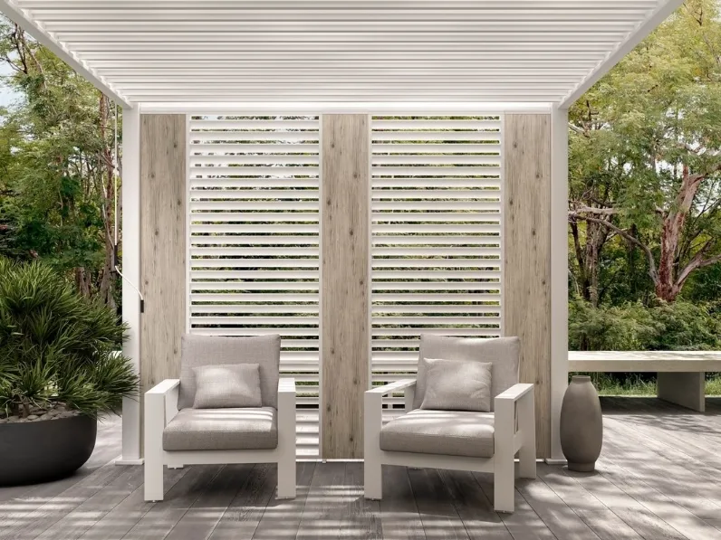 Pergola Ocean Bianco a isola di Bizzotto