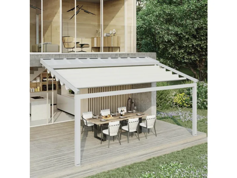 Pergola con telo ad impacchettamento Picnic di Pronema