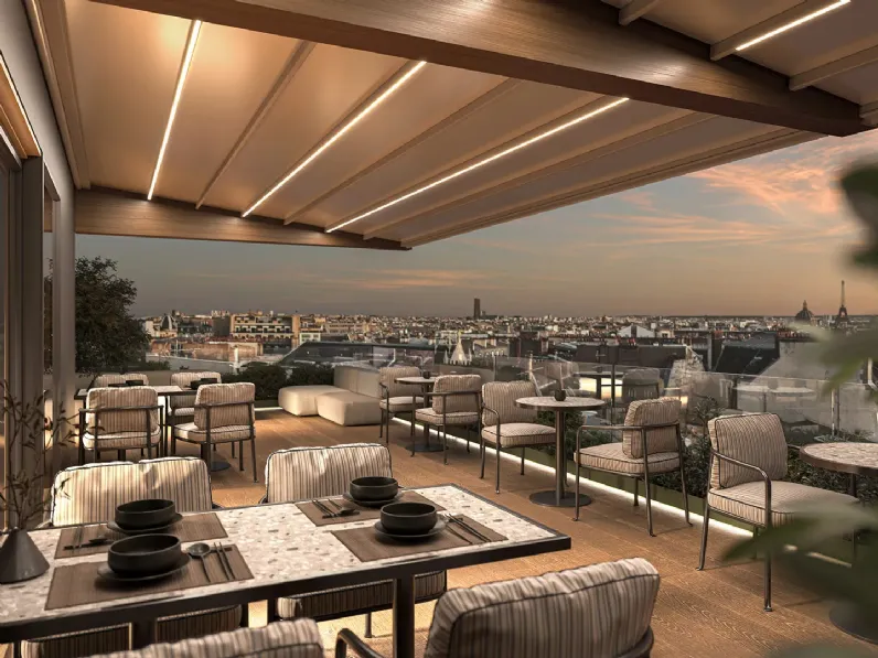 Pergola con copertura Tecnic di Pratic