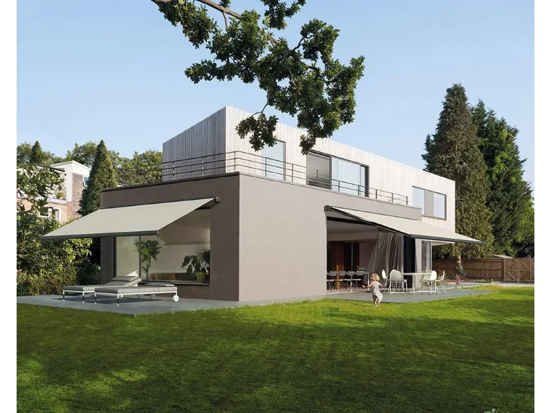 Tenda da sole a bracci con cassonetto Duck di Gibus